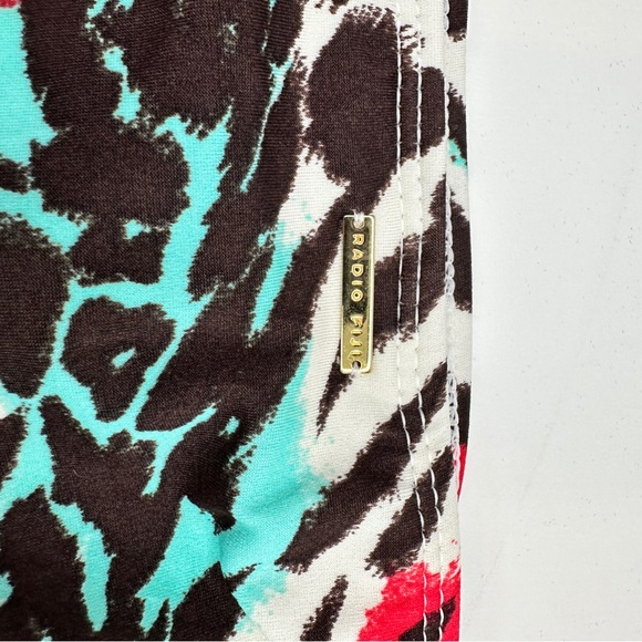 RADIO FIJI | Two Piece Halter Bikini Set Animal Print | Red Blue Black | Small - Picture 10 of 11